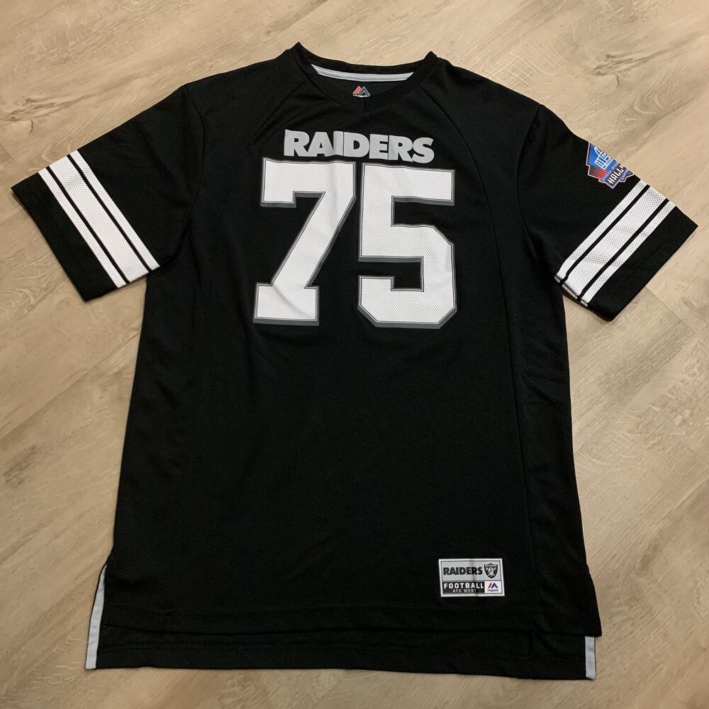 NFL Majestic Oakland / Las Vegas Raiders Howie Long #75 Jersey Shirt Men's Large